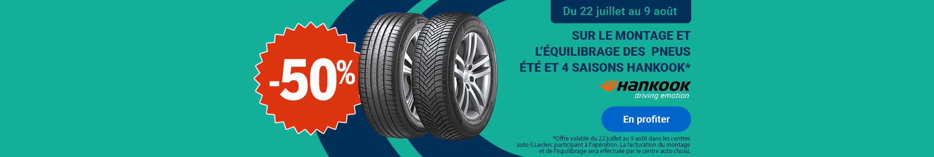 Montage & équilibrage HANKOOK à -50%